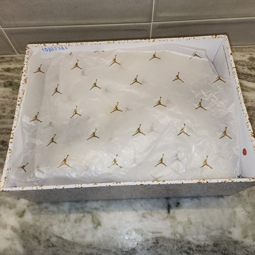 Air Jordan 4 Retro White Gold Metallic Womens 9.5 Men 8 Unisex AJ4 Sneakers - Picture 14 of 14